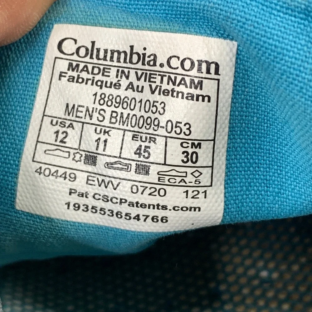 Columbia PFG Bahama Vent Boat Shoes Mens 12 Grey Blue BM0099-053